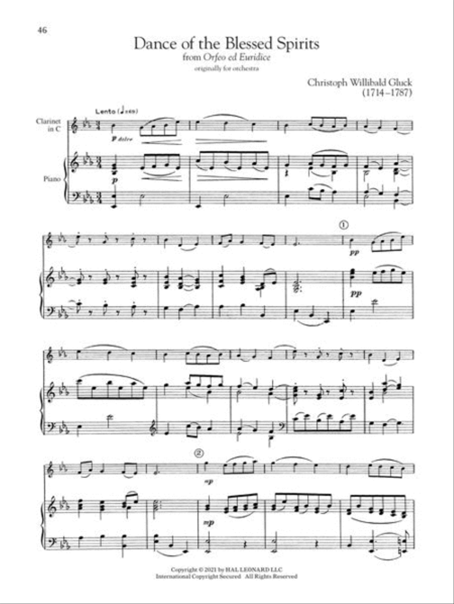 First 50 Classical Pieces You Should Play on the Clarinet Clarinet Solo scores gallery preview page 6