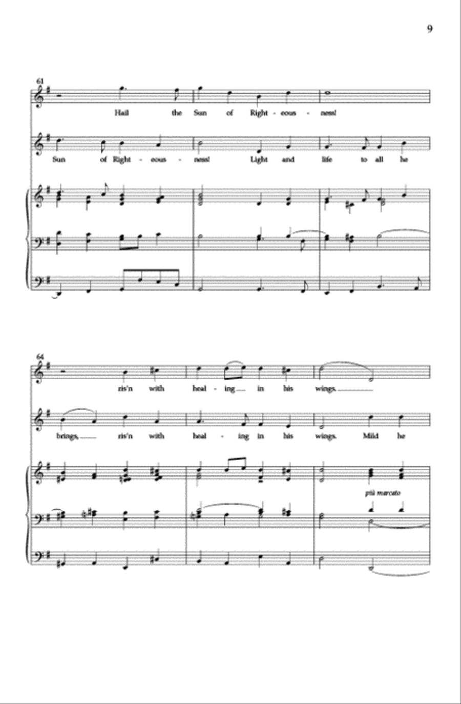 Hark! The Herald Angels Sing (Vocal Score) 4-Part scores gallery preview page 8