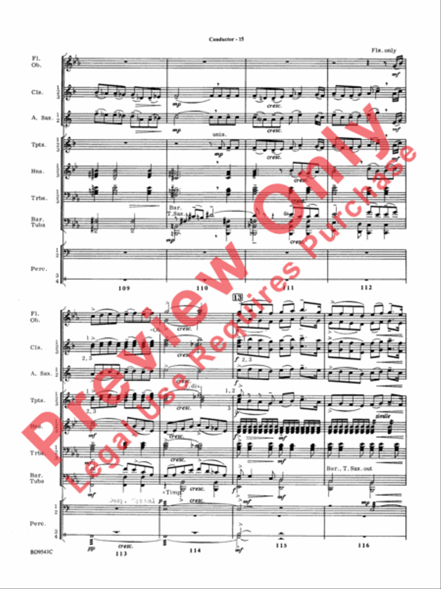 Alvamar Overture Concert Band scores gallery preview page 17