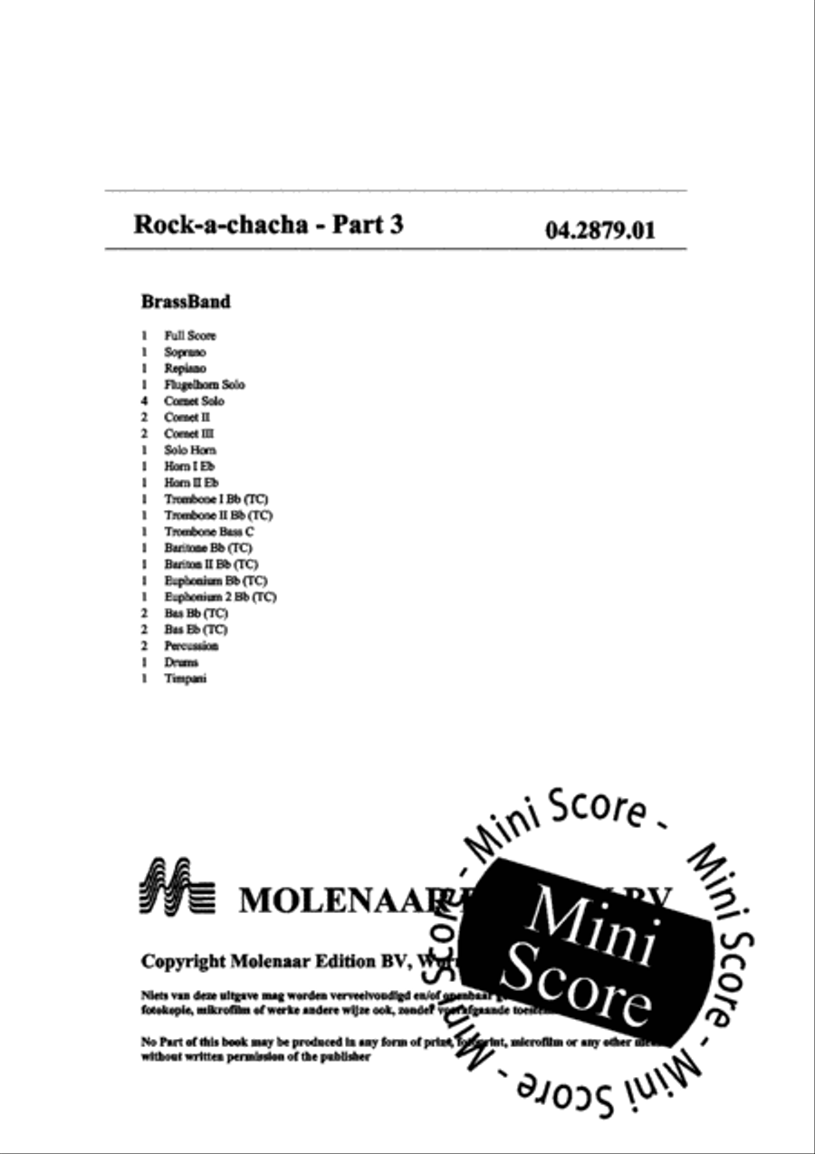 Rock-a-Chacha Rock-a-Chacha Brass Band scores gallery preview page 4