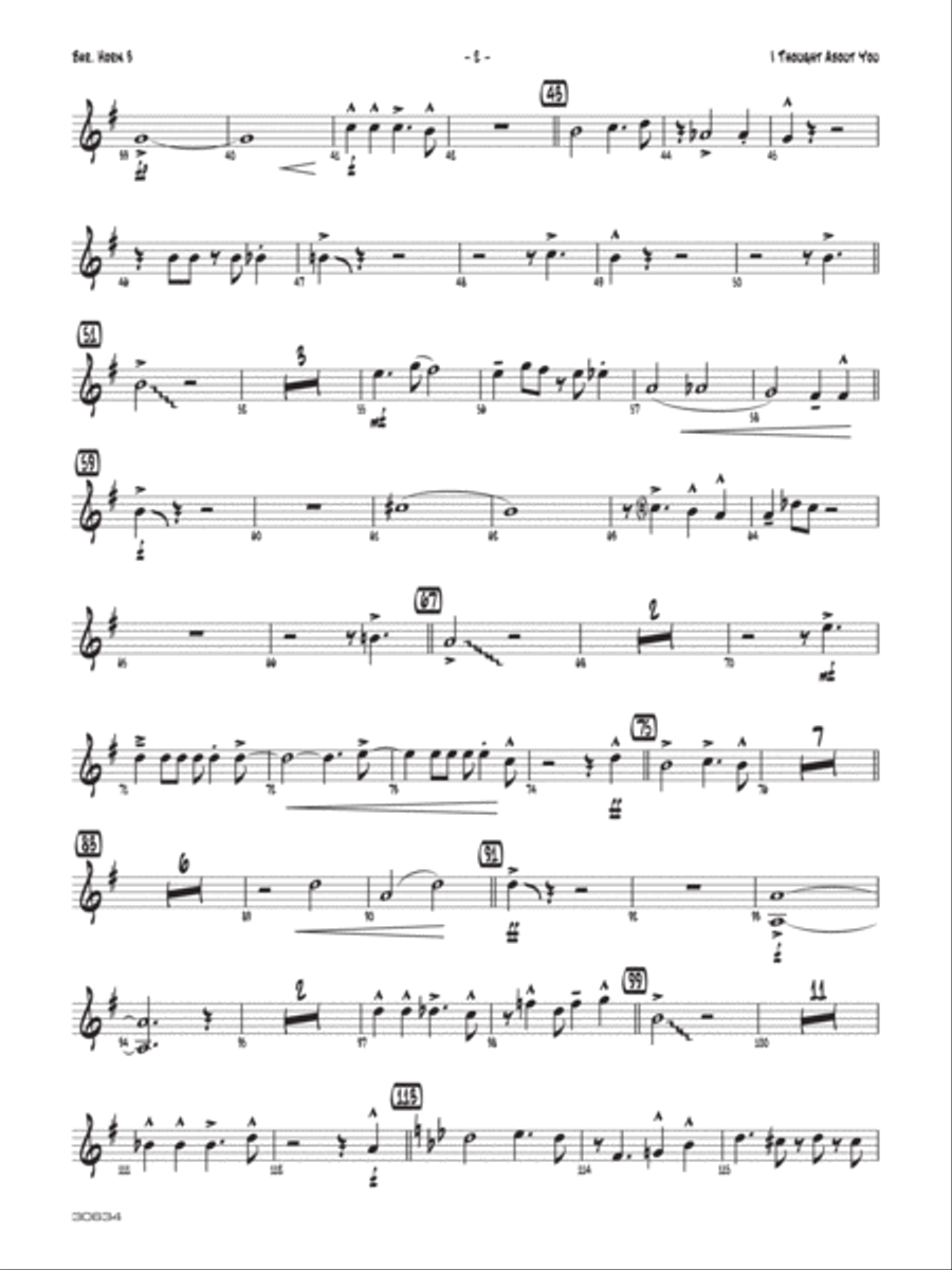 I Thought About You: 3rd Baritone T.C. Jazz Ensemble scores gallery preview page 2