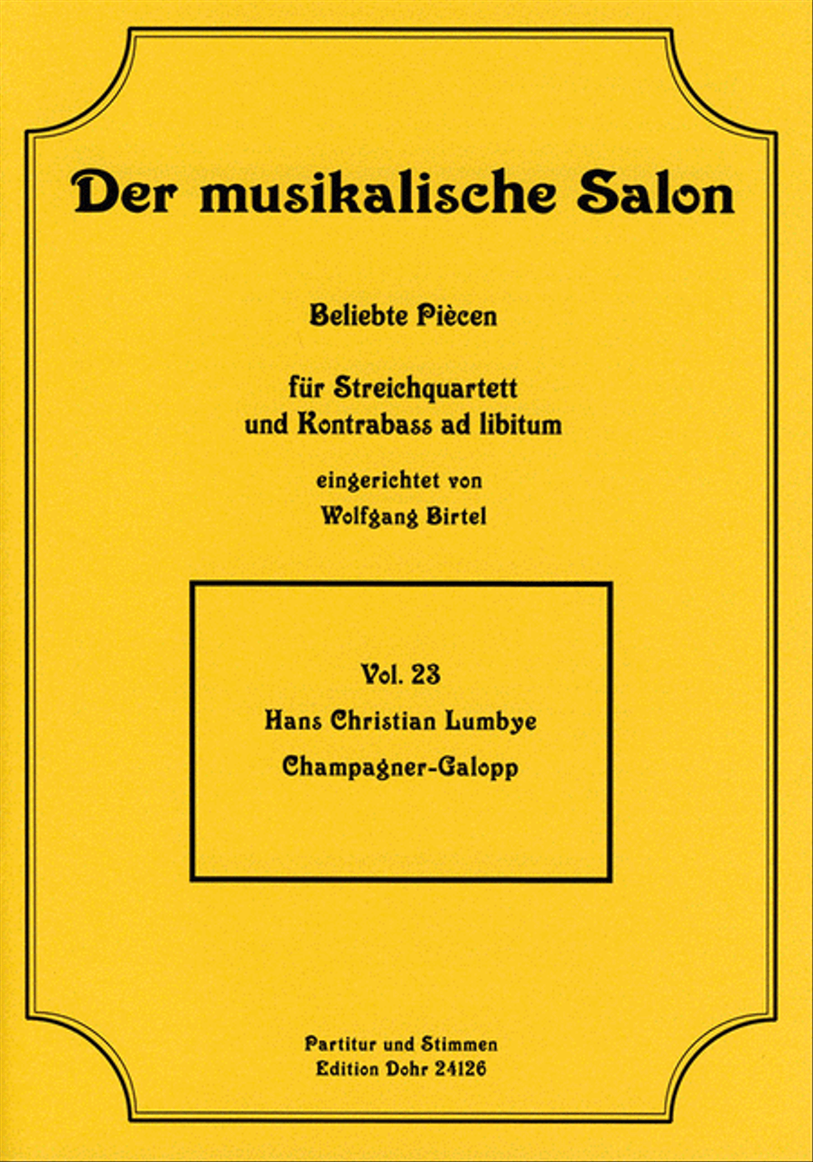 Champagner-Galopp op. 14 (für Streichquartett) String Quartet scores gallery preview page 1