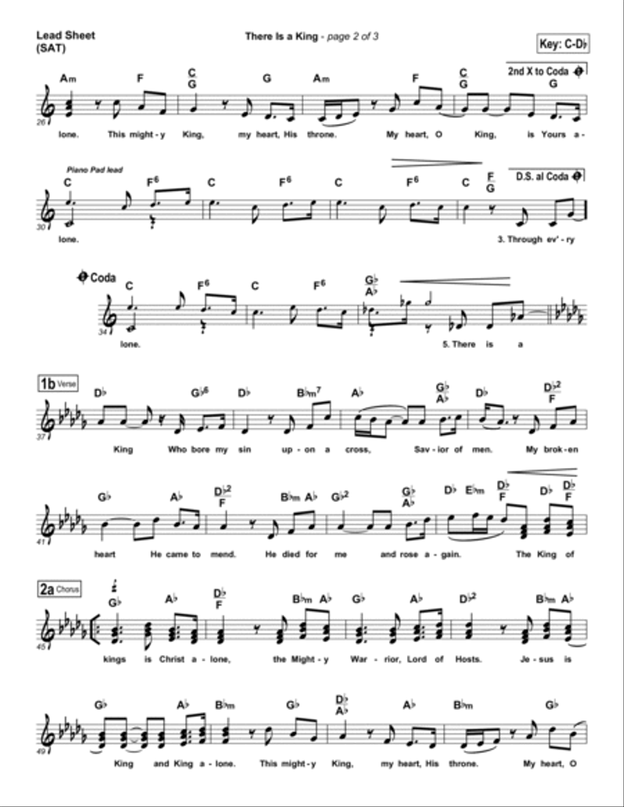 There Is A King Piano scores gallery preview page 2