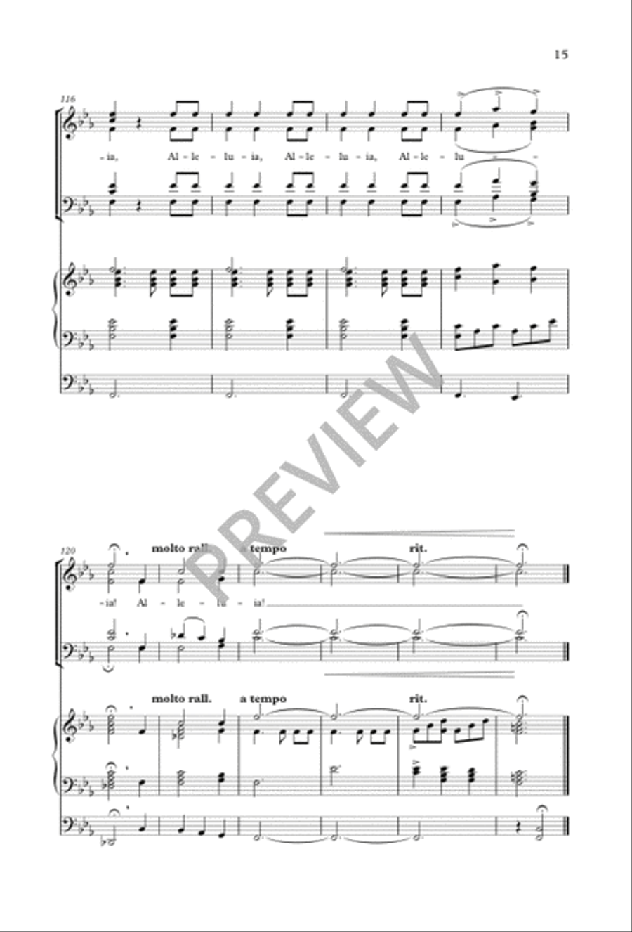 Love's Redeeming Work Is Done 4-Part scores gallery preview page 15