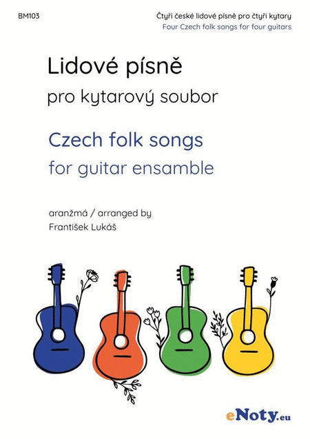 Czech folk songs for guitar ensemble