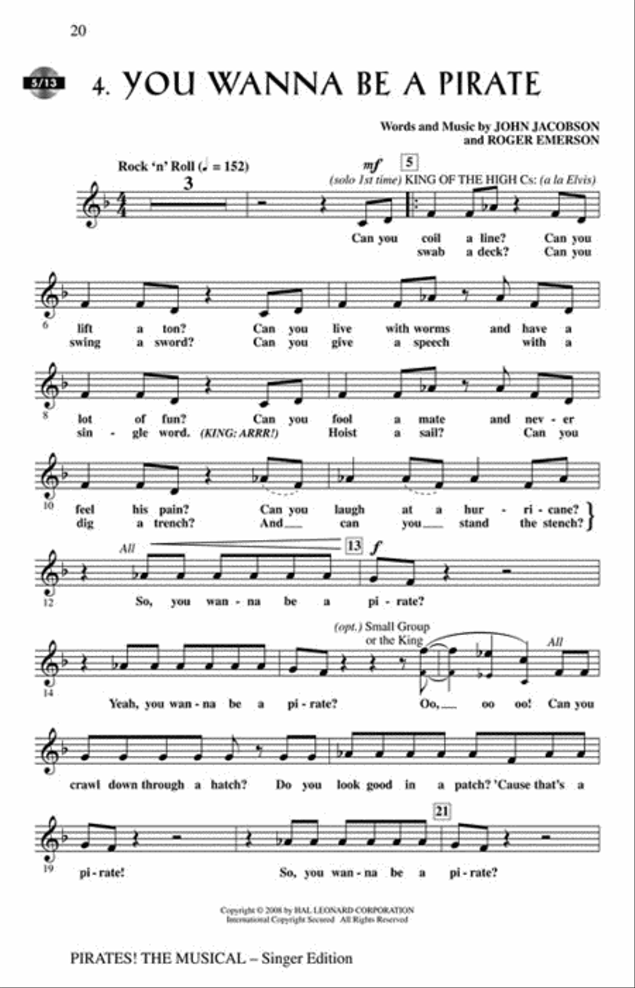 Pirates! The Musical Pirates! The Musical Choir scores gallery preview page 5