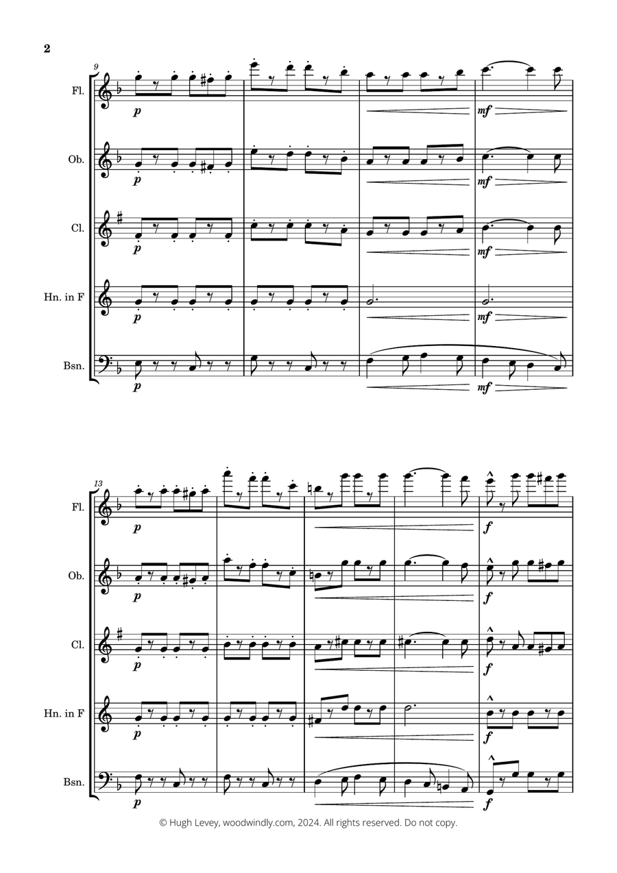 The Liberty Bell arranged for Wind Quintet Woodwind Quintet scores gallery preview page 4