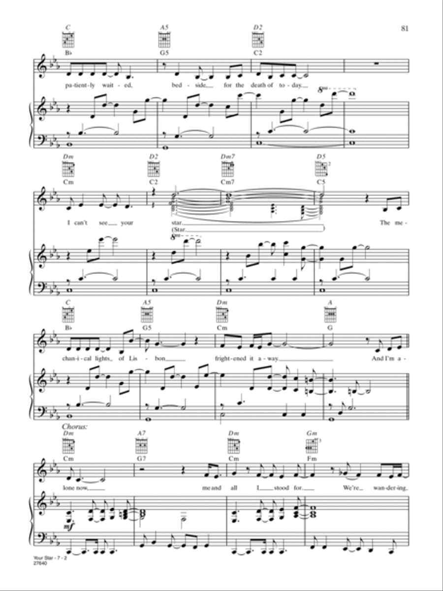 Your Star Piano, Vocal, Guitar scores gallery preview page 2