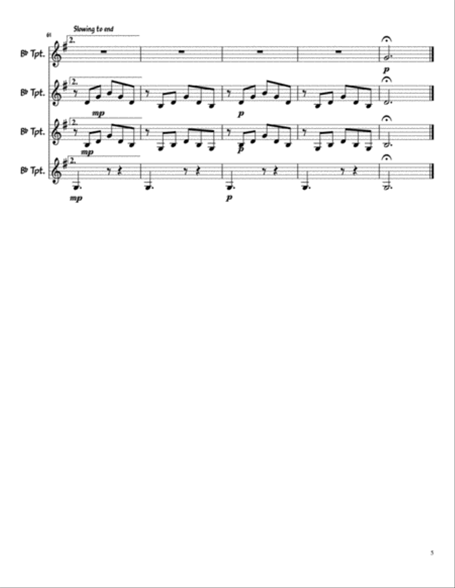 Ave Maria - Trumpet Quartet Brass Ensemble scores gallery preview page 5