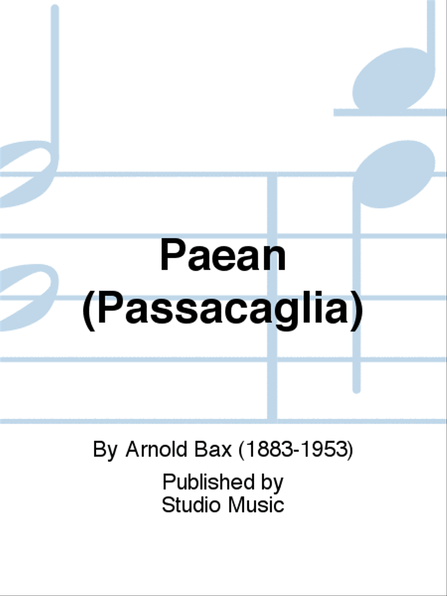 Paean (Passacaglia) Paean (Passacaglia) Piano Solo scores gallery preview page 1