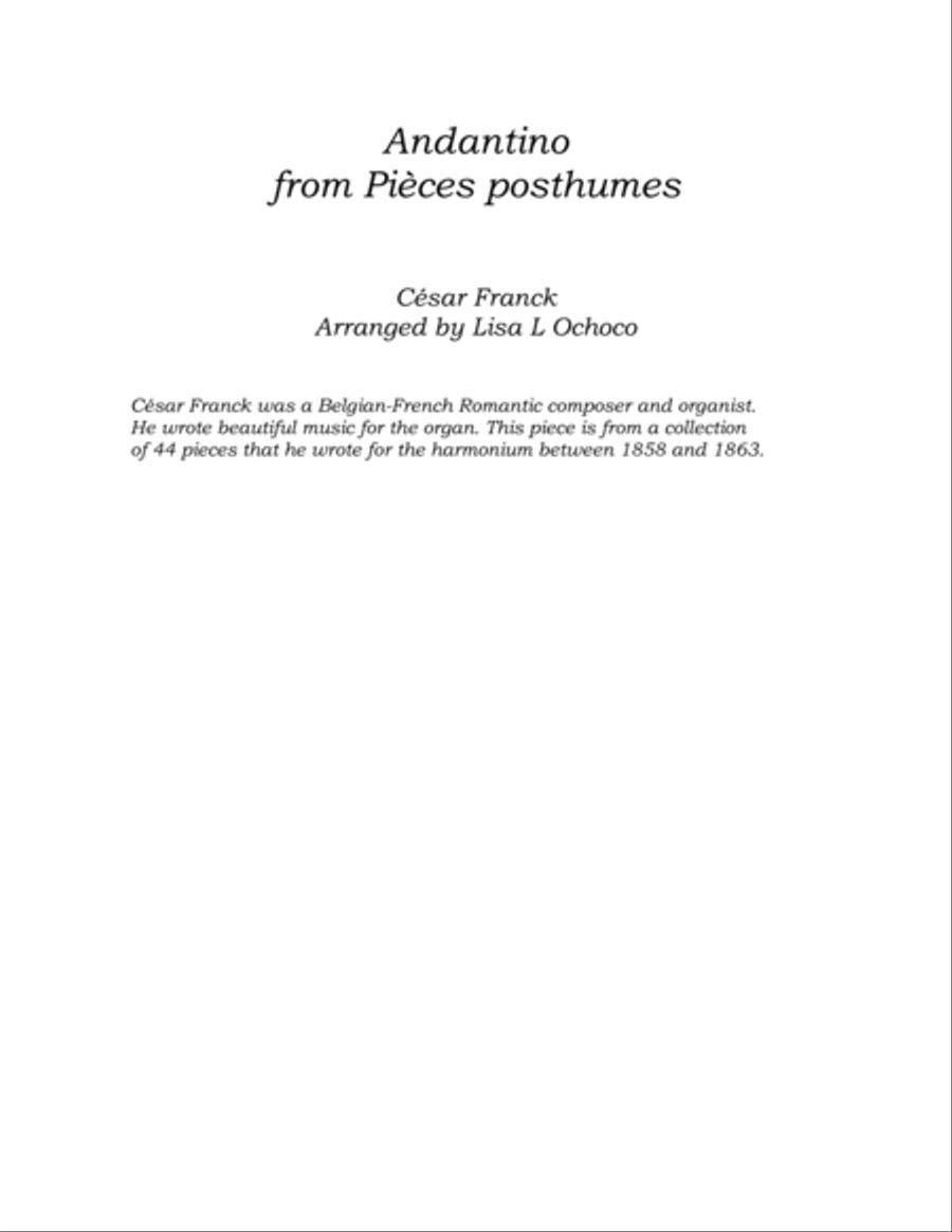 Andantino from Pieces posthumes for Flute Quartet (2C, A, B) Flute Quartet scores gallery preview page 4