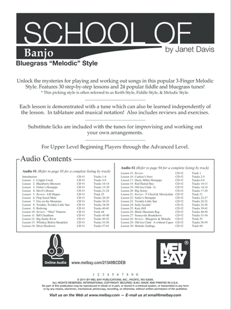 School of Banjo: Bluegrass Melodic Style Banjo scores gallery preview page 2