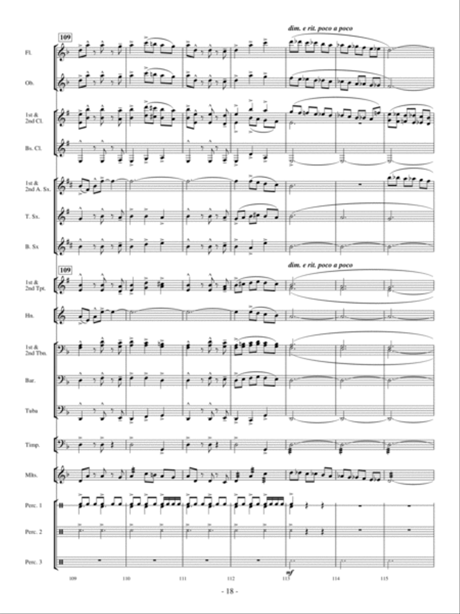 The Phantom Train Concert Band scores gallery preview page 17