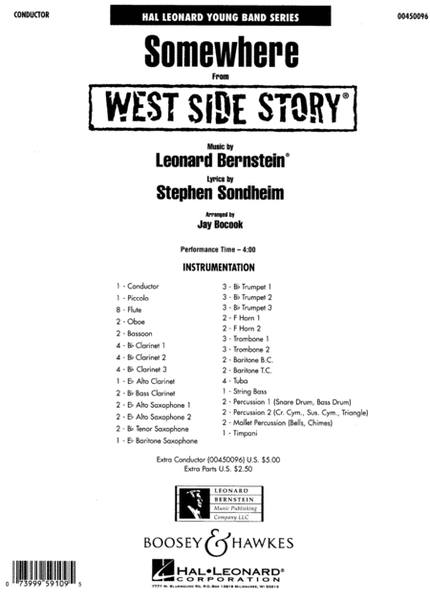 Somewhere (from West Side Story) Full Score