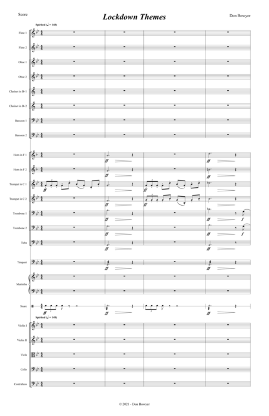Lockdown Themes Full Orchestra scores gallery preview page 2