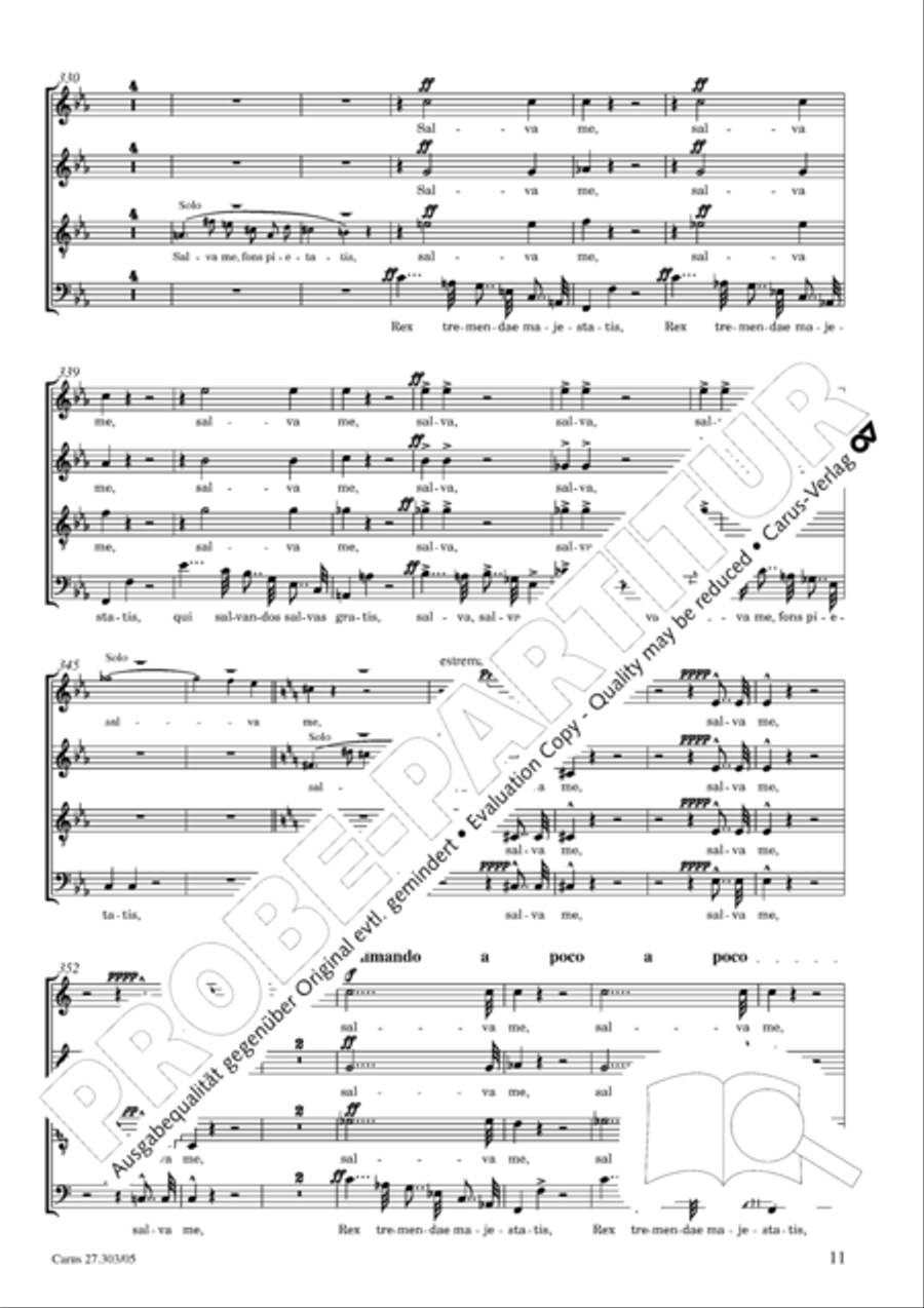 Messa da Requiem 4-Part scores gallery preview page 12