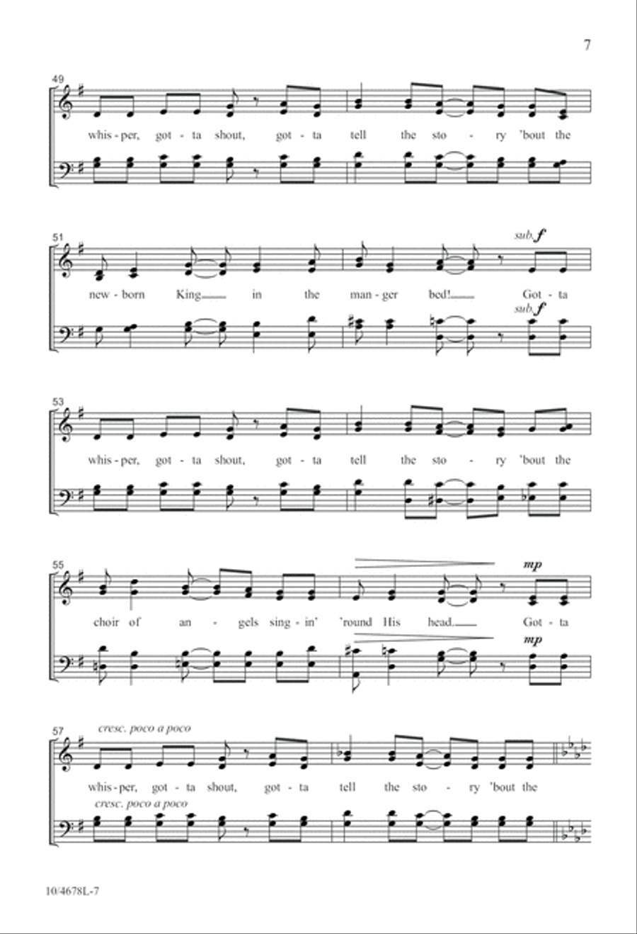 Gotta Whisper, Gotta Shout! 4-Part scores gallery preview page 7
