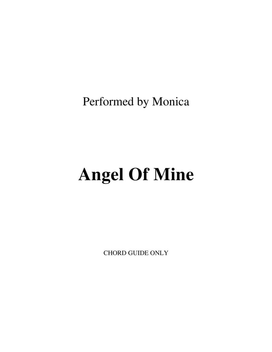 Angel Of Mine Angel Of Mine Piano scores gallery preview page 1