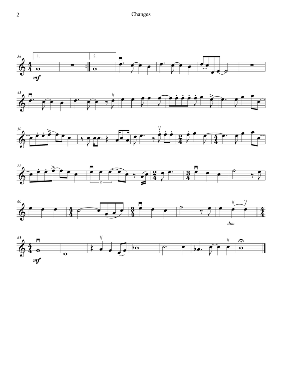 Changes String Quartet scores gallery preview page 2