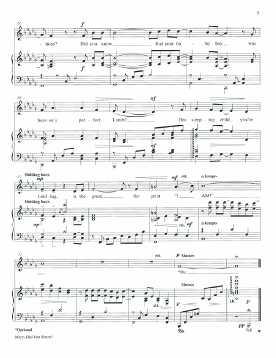 Mary, Did You Know? Solo 4-Part scores gallery preview page 8