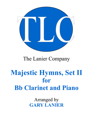 Book cover for MAJESTIC HYMNS, SET II (Duets for Bb Clarinet & Piano)