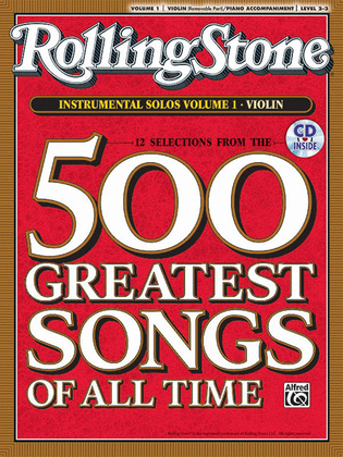 Book cover for Selections from Rolling Stone Magazine's 500 Greatest Songs of All Time (Instrumental Solos for Strings)