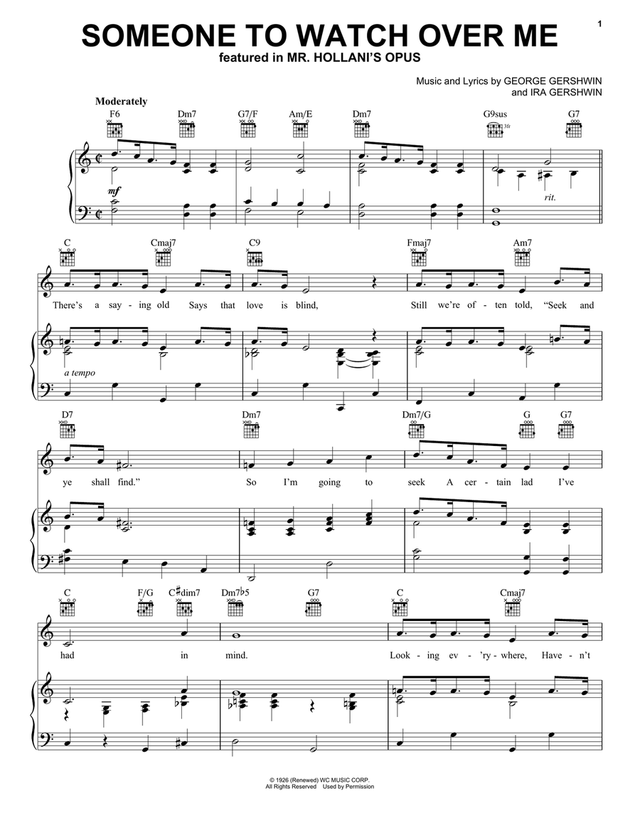 Someone to watch over me tab 2025