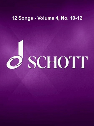Book cover for 12 Songs – Volume 4, No. 10-12