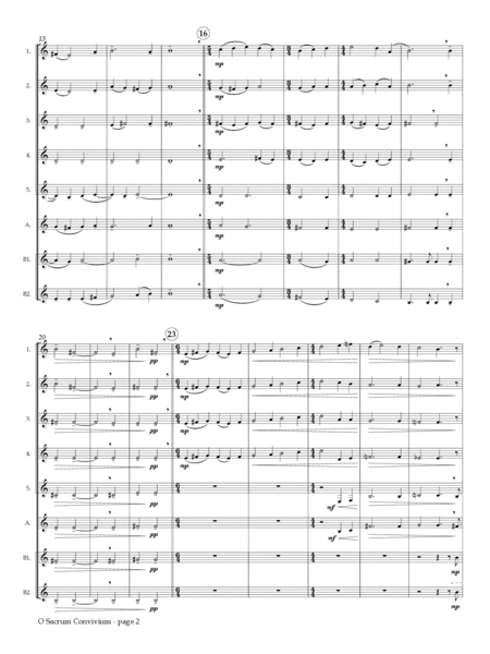 O Sacrum Convivium for Clarinet Choir