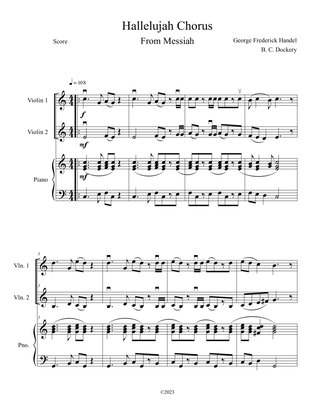 Hallelujah Chorus from Messiah (Violin Duet with Piano Accompaniment)