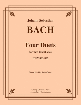 Book cover for Bach - Four Duets for Two Trombones BWV 802-805