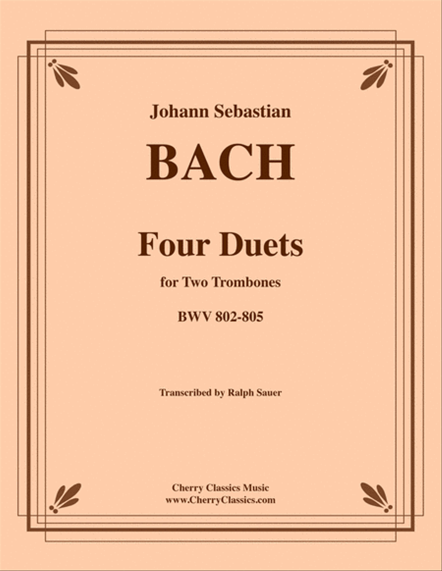 Book cover for Bach - Four Duets for Two Trombones BWV 802-805