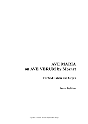 AVE MARIA - Tagliabue, on AVE VERUM by Mozart - SATB Choir and Organ - Score Only