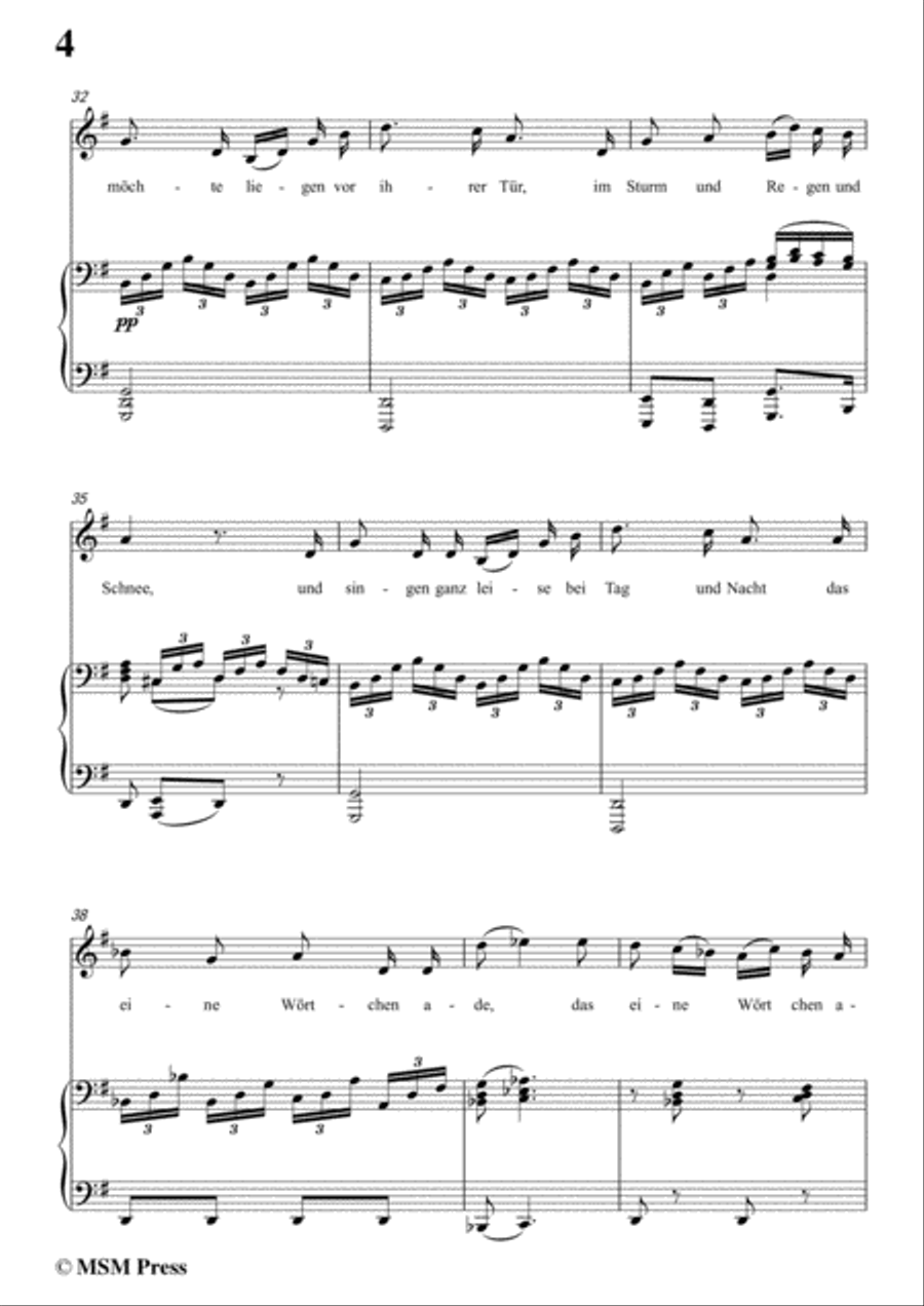 Schubert-Die böse Farbe,from 'Die Schöne Müllerin',Op.25 No.17,in G Major,for Voice&Piano Voice scores gallery preview page 6