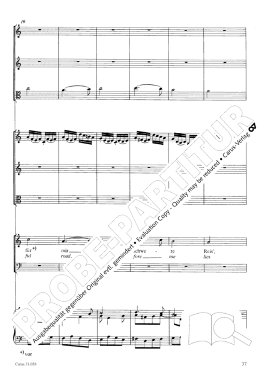 O God, what glut of care and pain (Ach Gott, wie manches Herzeleid) Orchestra scores gallery preview page 38