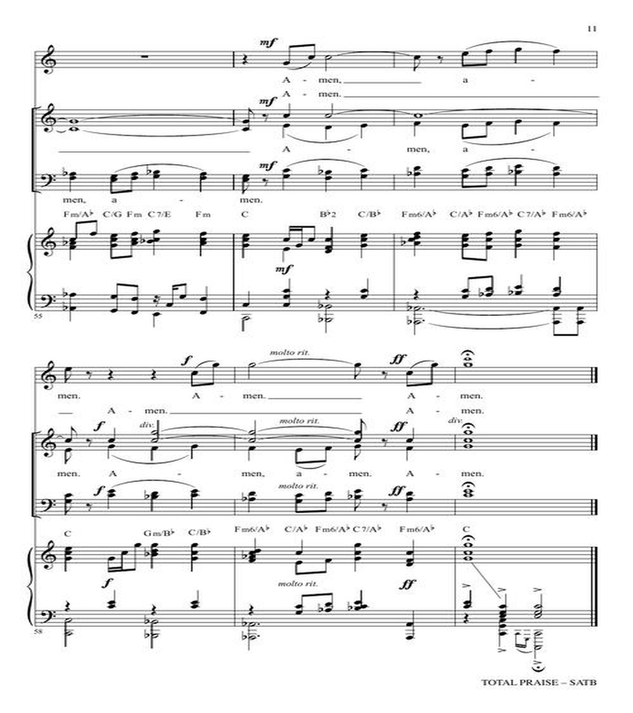 Total Praise Total Praise 4-Part scores gallery preview page 6