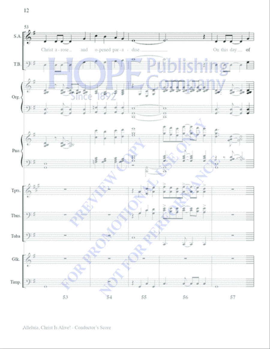 Alleluia, Christ Is Alive! Choir scores gallery preview page 14