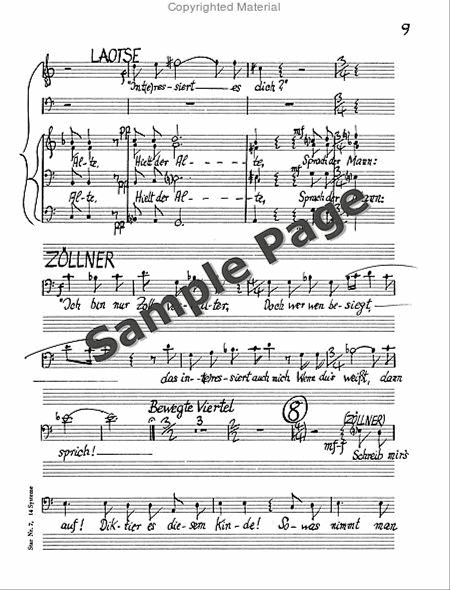 Legende Vom Weisen Choral Score 4-Part scores gallery preview page 12