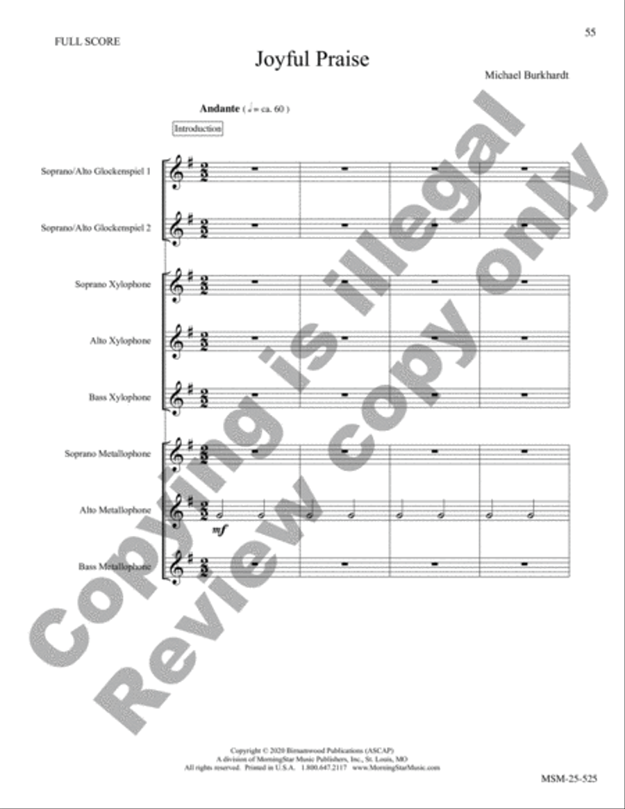 Six Original Compositions for Orff Ensemble Sacred scores gallery preview page 21