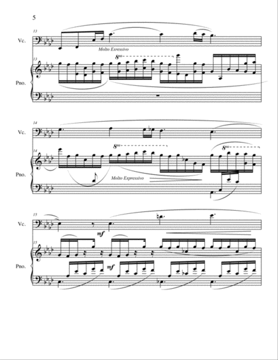 Highbrow for Cello and Piano Piano scores gallery preview page 5