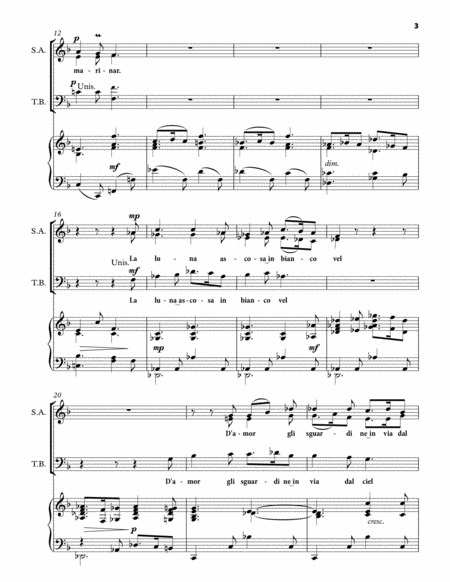 Barcarola (SATB choir, Piano accompaniment) image number null