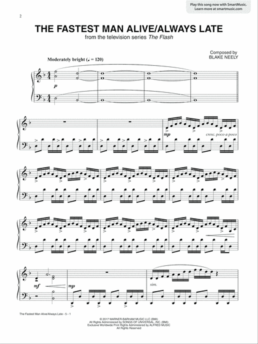 The Fastest Man Alive / Always Late Small Ensemble scores gallery preview page 2