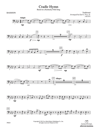 Cradle Hymn: Bassoon