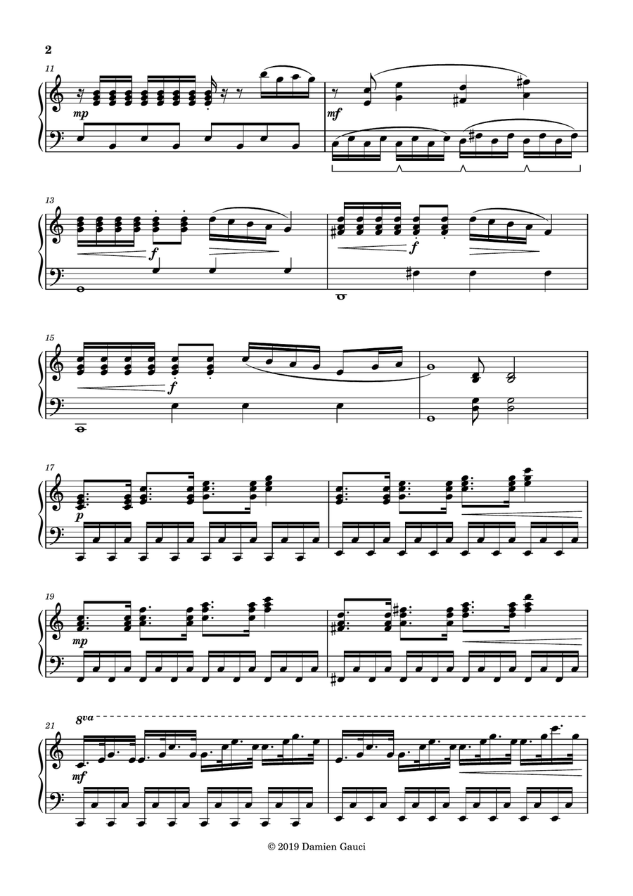 Andante in A minor Piano Solo scores gallery preview page 4