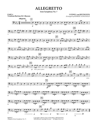 Allegretto (from Symphony No. 7) - Pt.4 - Trombone/Bar. B.C./Bsn.