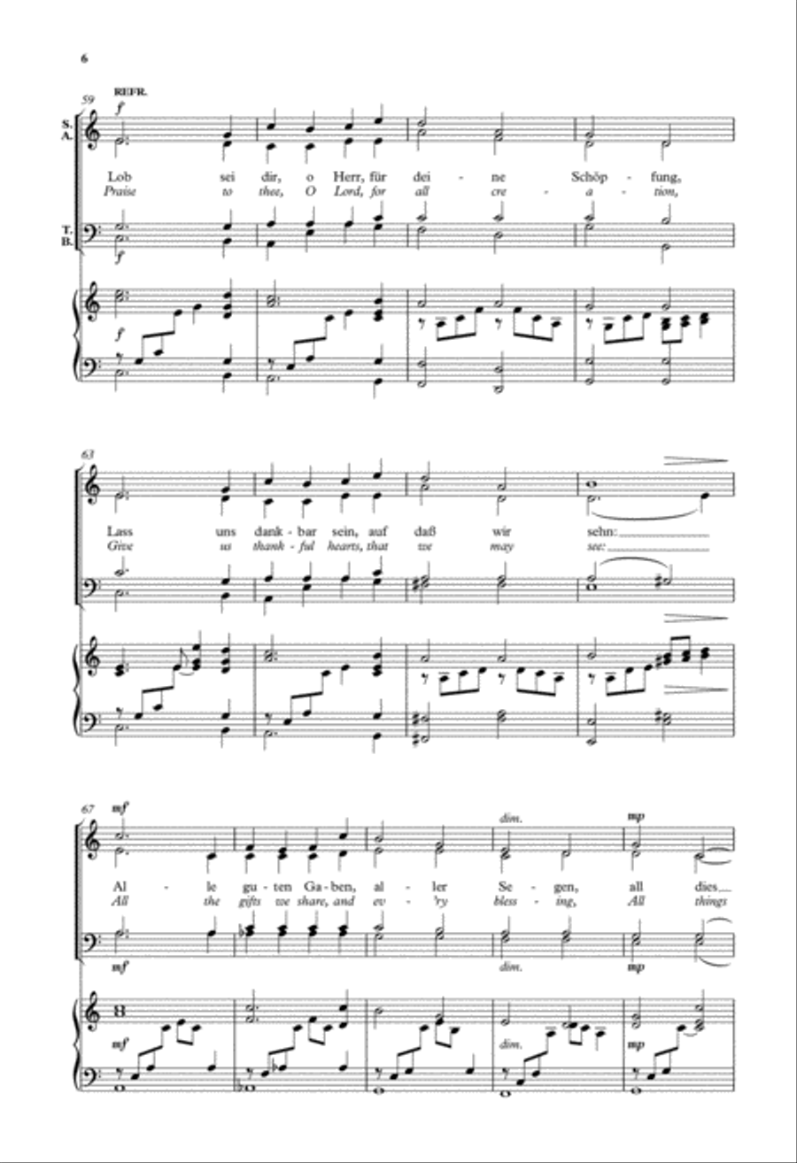 Schau auf die Welt (Look at the world) 4-Part scores gallery preview page 6