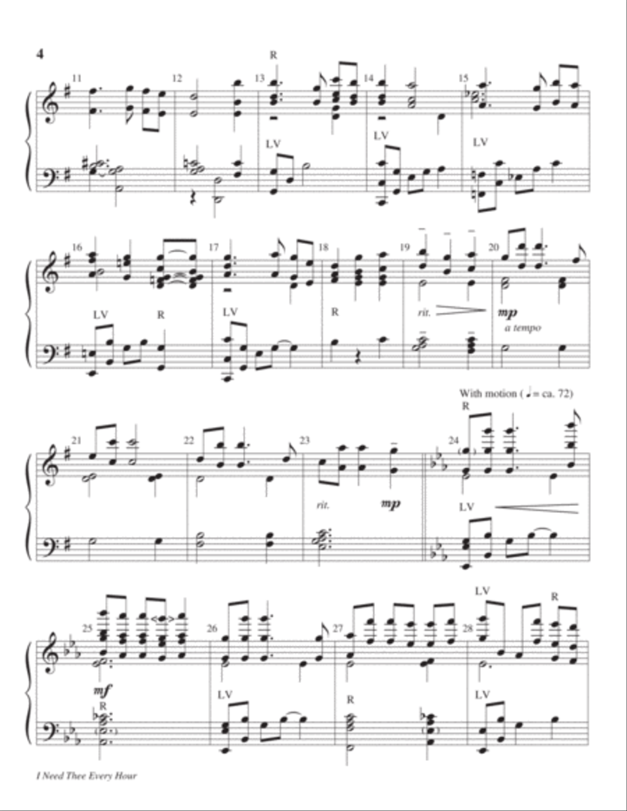 I Need Thee Every Hour 5-Octaves scores gallery preview page 5