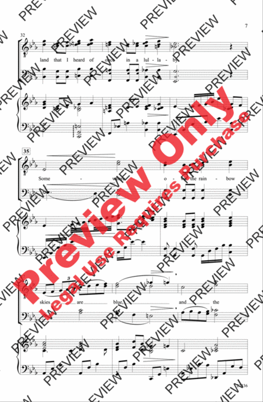 Over the Rainbow Over the Rainbow Men's Choir scores gallery preview page 6