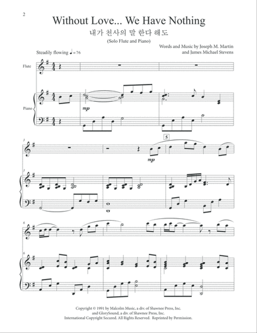 Without Love, We Have Nothing Flute Solo scores gallery preview page 2