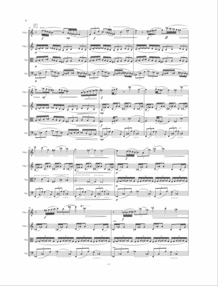 String Quartet No. 4 String Quartet scores gallery preview page 6